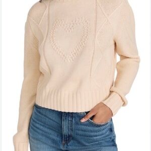 Shoshanna Cream Heart Sweater